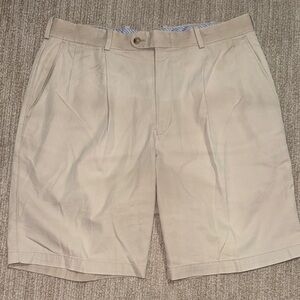 Peter Millar Tan Crown Comfort Men's Size 34 Khaki Stretch Golf Shorts